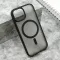 Futrola - maska SILKY MAGSAFE mat za iPhone 15 (6.1) crna (MS).