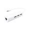 Adapter Type C na 3 USB 2.0 + RJ45 (100Mb) JWD-T4.