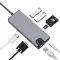 Adapter Type C na RJ45 (LAN) HDMI VGA 2xUSB 3.0 PD SD microSD 8u1 JWD-TC32.