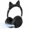 Bluetooth slusalice Cat Ear crne.