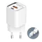 Kucni punjac LDNIO A2317C, 3.6A, QC3.0 18W, PD 30W sa Type C na iPhone lightning kablom beli.