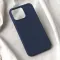 Futrola - maska Teracell Soft Velvet za iPhone 15 Pro Max 6.7 tamno plava.