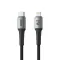 USB data kabl Superior SU-K101 pleteni 27W 3A Type C na Lightning 1m crni (MS).