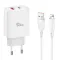 Kucni punjac KONFULON J87 30W, sa iPhone lightning kablom beli.