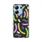 Silikonska futrola - maska print za Xiaomi Redmi Note 13 4G (EU) Happy Lines gray.