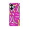 Silikonska futrola - maska print za Xiaomi Redmi 13 Happy Lines pink.