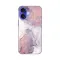 Silikonska futrola - maska print za iPhone 16 6.1 Pink Marble.