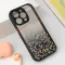 Futrola - maska Frame Glitter za iPhone 15 Pro 6.1 crna.