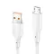 USB Data kabl KONFULON DC63, 3A, USB na micro USB beli 1m.