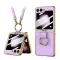 Futrola - maska GOLD EDGE za Samsung F741B Galaxy Z Flip 6 5G ljubicasta (GKK case) (MS).