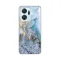 Silikonska futrola - maska print za Huawei Honor X7a Blue Gold Marble.