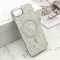 Futrole GLAM GLOW MagSafe za iPhone 16E (6.1) srebrna (MS).