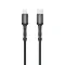 USB Data kabl Teracell Evolution PD Type C na iPhone 11/12/13 lightniing crni 1m.