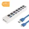 USB 3.0 HUB 7 portova JWD-U37 beli.