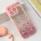 Futrola - maska Frame Glitter za iPhone 15 Pro 6.1 roze.