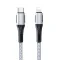USB Data kabl KONFULON DC35 PD 20W Super Fast Charge Type C na lighting sivi 1m.