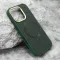 Futrola - maska CARBON MagSafe za iPhone 16 Pro (6.3) zelena (big camera) (MS).