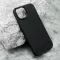 Silikonska futrola - maska BRUSHED za iPhone 15 (6.1) crna (MS).
