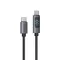 USB data kabl Superior SU-K107 pleteni 100W 5A Type-C na Type-C sa LED ekranom 1m crni (MS).