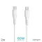 USB Data kabl Pluginn PI-PD 60W Type C na Type C beli 2m.
