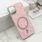 Futrola - maska GLAM GLOW MagSafe za iPhone 11 (6.1) roze (MS).