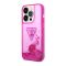 Futrola - maska GUESS Liquid Glitter With Translucent Triangle Logo za iPhone 14 Pro pink Full Original (GUHCP14LLFCTPF) (MS).