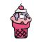 Silikonska futrola - maska Icecream Cup za Samsung G920 Galaxy S6/G930 Galaxy S7 pink.