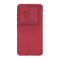 Futrola - maska Nillkin Qin Pro Leather za Samsung S911B Galaxy S23 crvena.