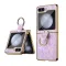 Futrola - maska Luxurious Shell Pattern za Samsung F741B Galaxy Z Flip 6 5G roze.