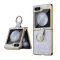 Futrola - maska Luxurious Shell Pattern za Samsung F741B Galaxy Z Flip 6 5G siva.