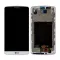 LCD ekran / displej za LG G3 S/D725+touchscreen beli+frame.