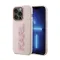 Futrola - maska Karl Lagerfeld 3D Rubber Glitter Logo za iPhone 15 Pro 6.1 roze (KLHCP15L3DMBKCP).