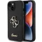 Futrola - maska Guess Hc Fixed Glitter 4G Big Metal Logo za iPhone 15 6.1 crna (GUHCP15SHG4SGK).