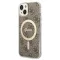 Futrola - maska Guess Hc Magsafe IML 4G Pattern za iPhone 15 6.1 braon (GUHMP15SH4STW).