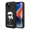 Futrola - maska Karl Lagerfeld Hc Silicone NFT Ikonik za iPhone 15 6.1 crna (KLHCP15SSNIKBCK).