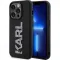 Futrola - maska Karl Lagerfeld Hc 3D Logo Glitter za iPhone 15 Pro 6.1 crna (KLHCP15L3DMBKCK).