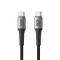 USB data kabl Superior SU-K103 pleteni Fast 100W 5A Type C na Type C 1m sivi (MS).