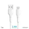 USB Data kabl Pluginn PI-AmB 2.4A USB na micro USB beli 1m.